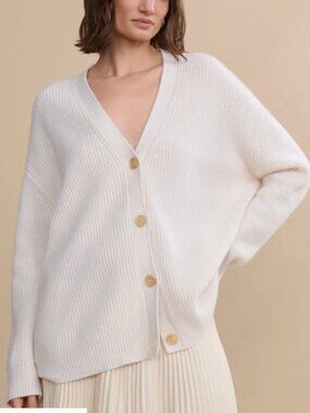 Jenni Kayne Cashmere Cocoon Cardigan in Ivory Sz XS